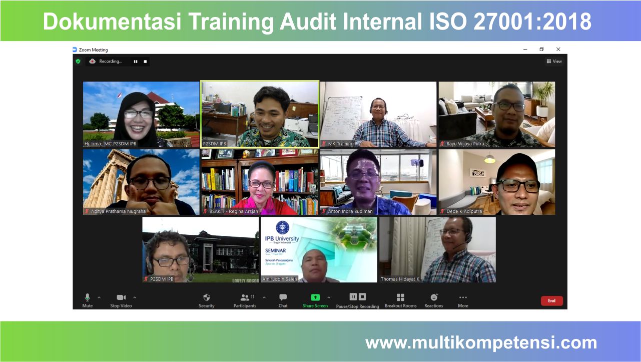 training audit internal iso 27001