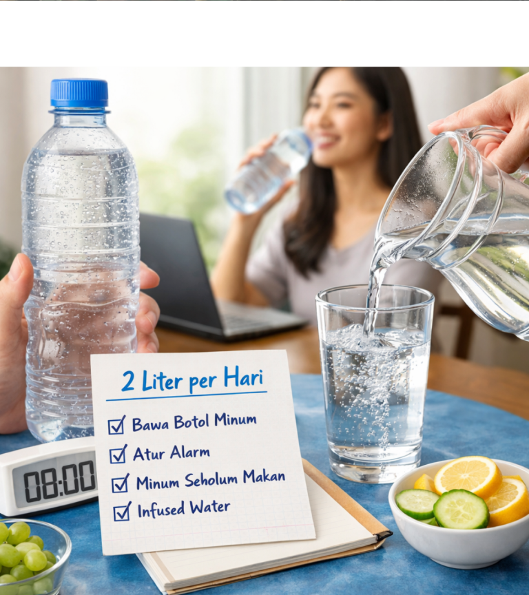 Tips Mudah Membiasakan Minum Air Putih 2 Liter Sehari Tanpa Terasa Berat