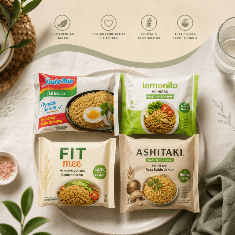 Rekomendasi Merek Mi Instan Rendah Garam