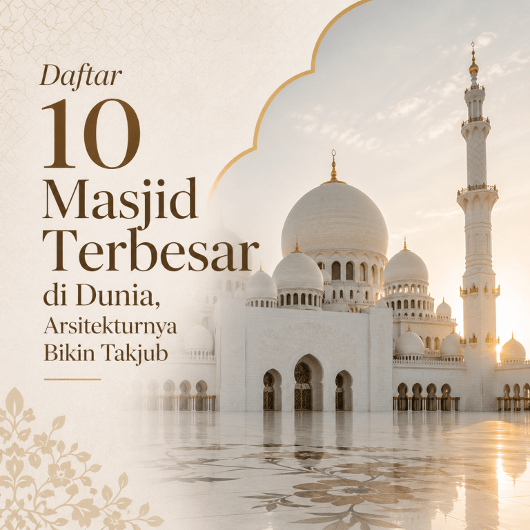Daftar 10 Masjid Terbesar di Dunia, Arsitekturnya Bikin Takjub
