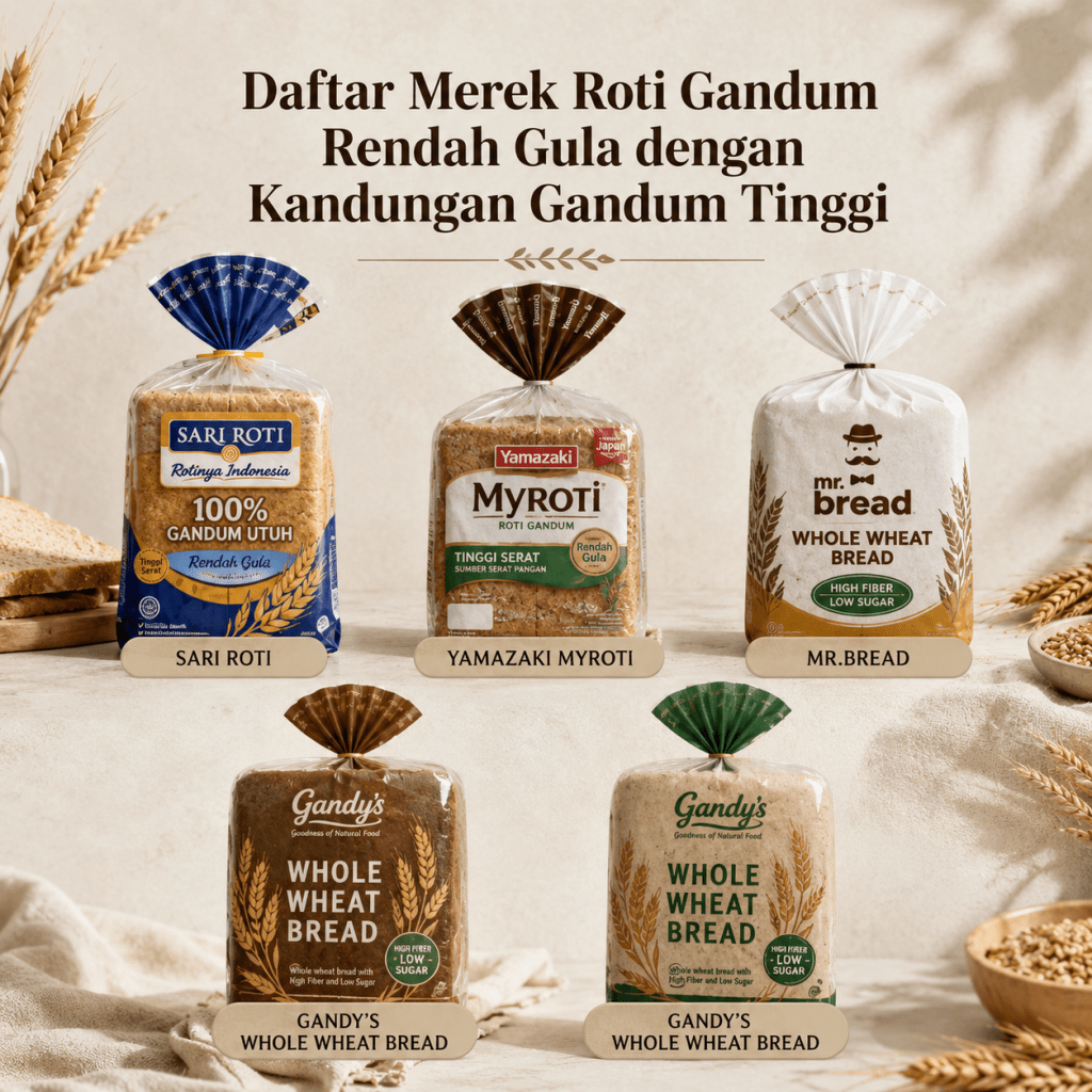 Daftar Merek Roti Gandum Rendah Gula dengan Kandungan Gandum Tinggi