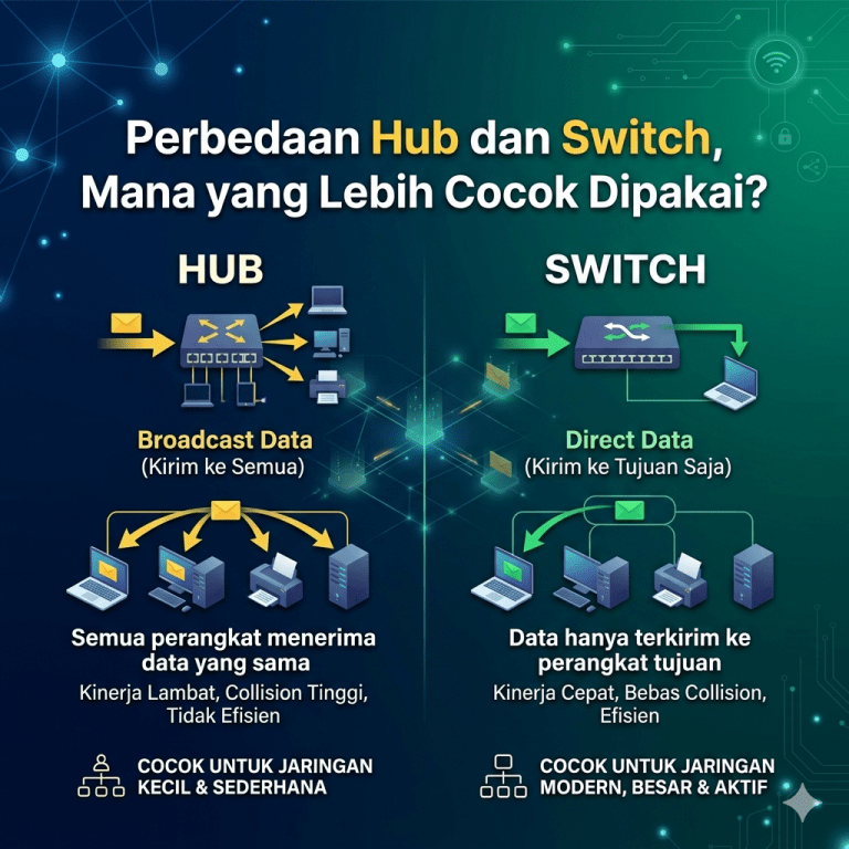 Perbedaan Hub dan Switch, Mana yang Lebih Cocok Dipakai?