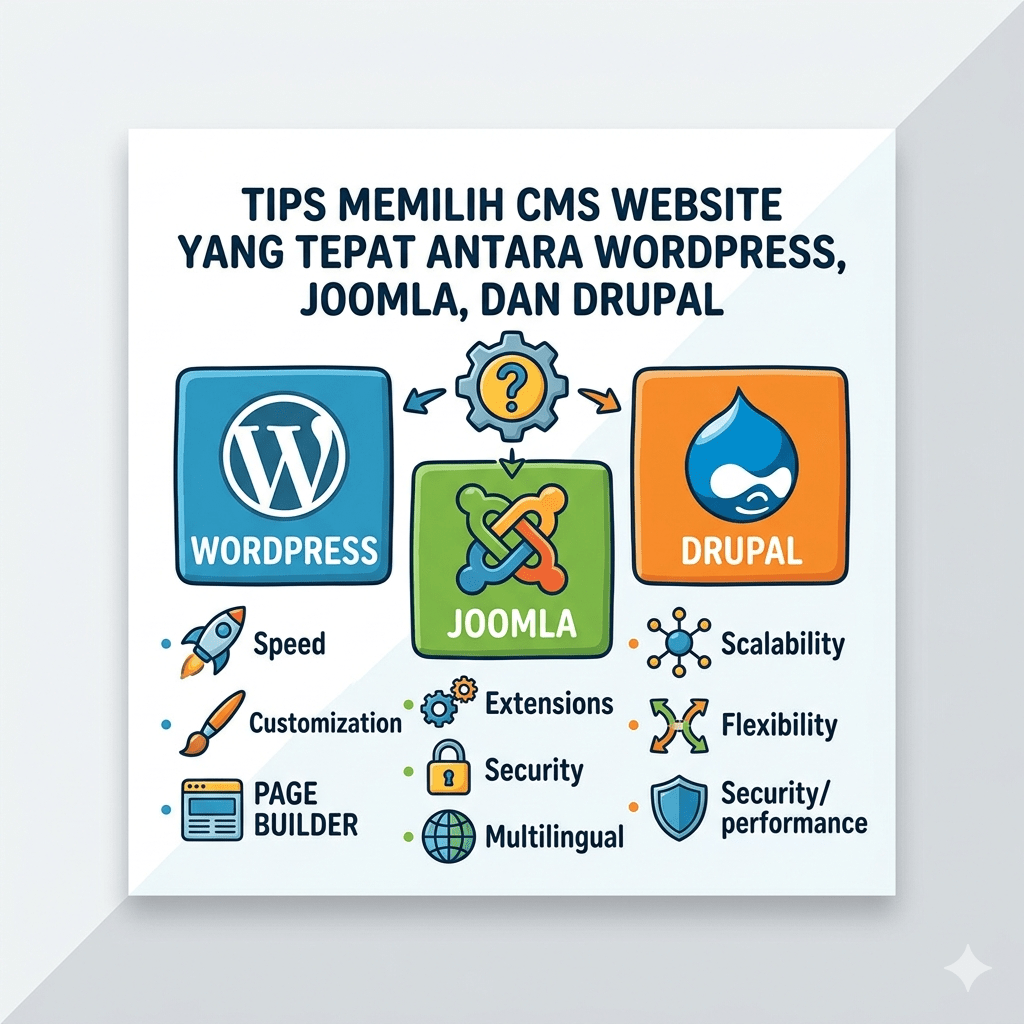 Tips Memilih CMS Website yang Tepat Antara WordPress, Joomla, dan Drupal