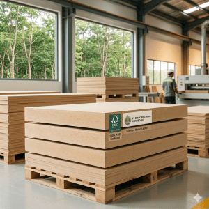 PT Sumatera Prima Fibreboard Produsen MDF bersertifikat FSC/Sustainable Product