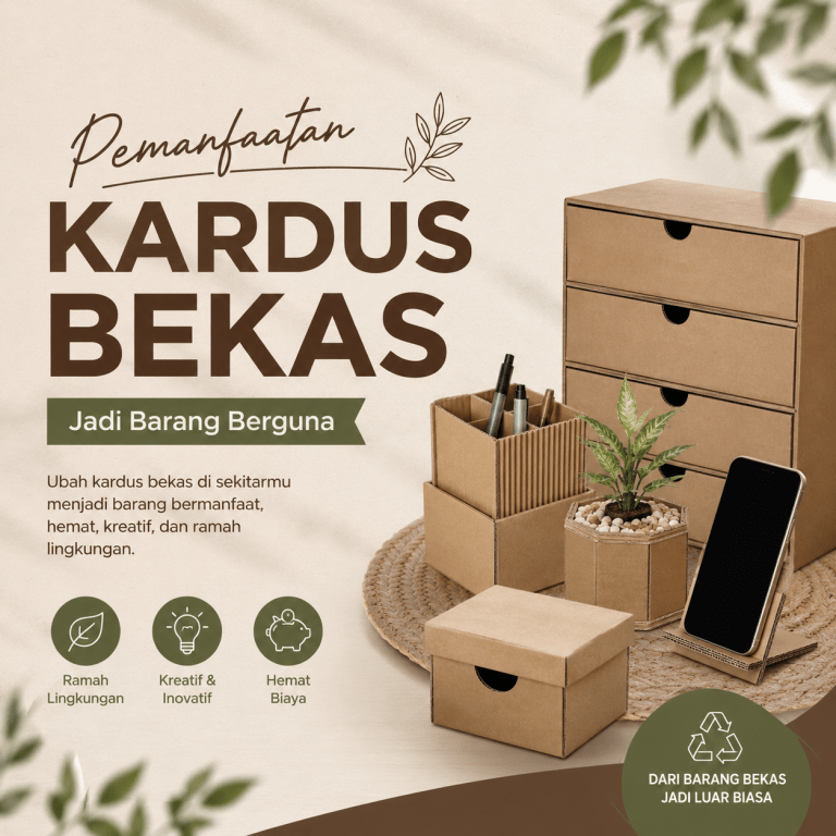 Pemanfaatan Kardus Bekas Jadi Barang Berguna