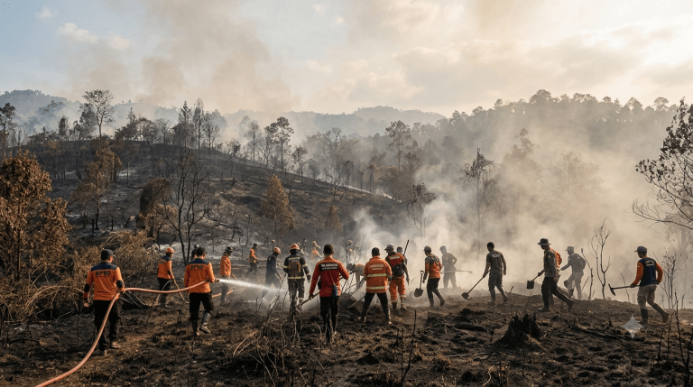 Karhutla di Gunung Putri Garut Hanguskan Satu Hektare Lahan, Tim Gabungan Bergerak Cepat Cegah Api Meluas